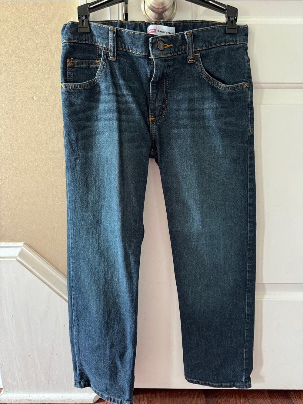 Wrangler Boys Straight Leg Jeans in Dark Blue Denim